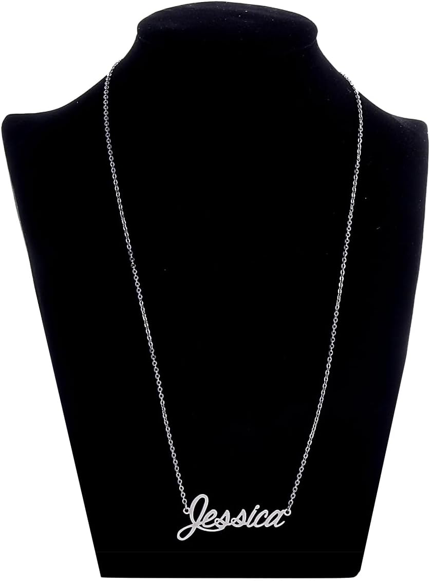 AOLO Personalized Name Necklace Custom Any Name Necklaces Customized Nameplate Stainless Steel Jewelry for Womens Mens - Image 4