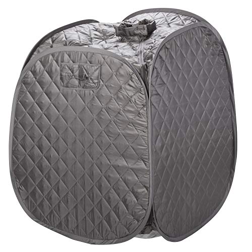 Durasage Personal Foldable Steam Sauna for Weight Loss, Detox & Relaxation at Home, Chair Included (Gray)