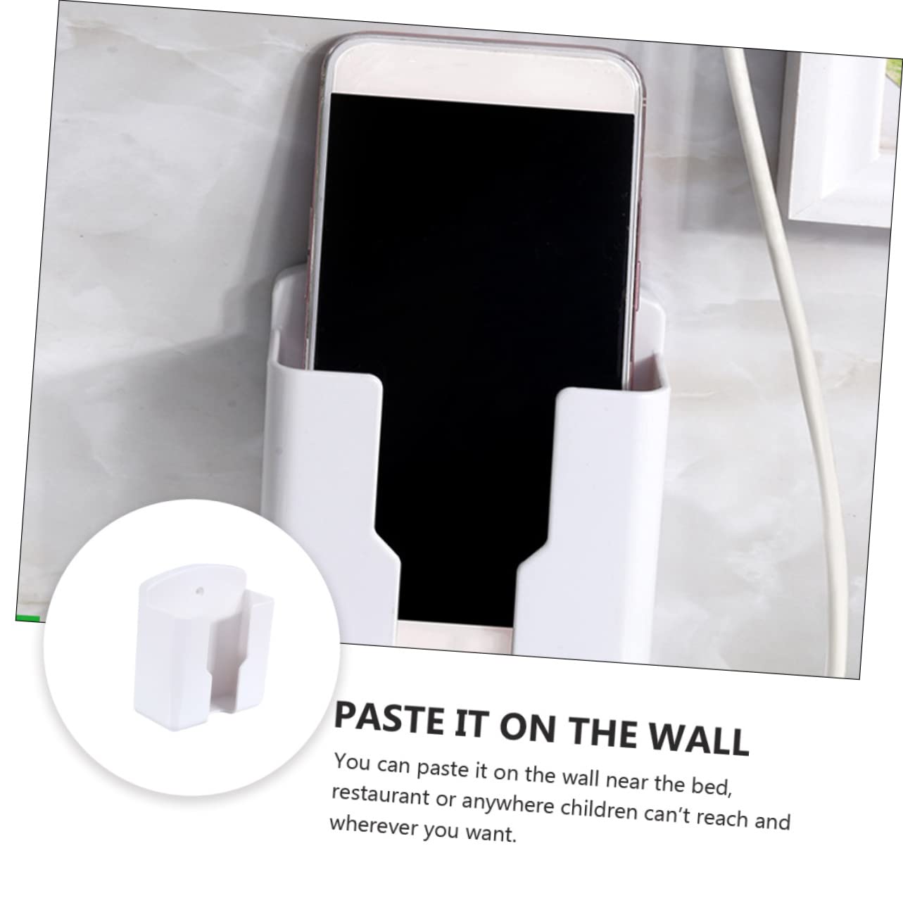 Caja De Almacenamiento Magnética para Cargador De Teléfono De 4 Piezas Soporte para Control Remoto De Pared Diseño Que Ahorra Espacio