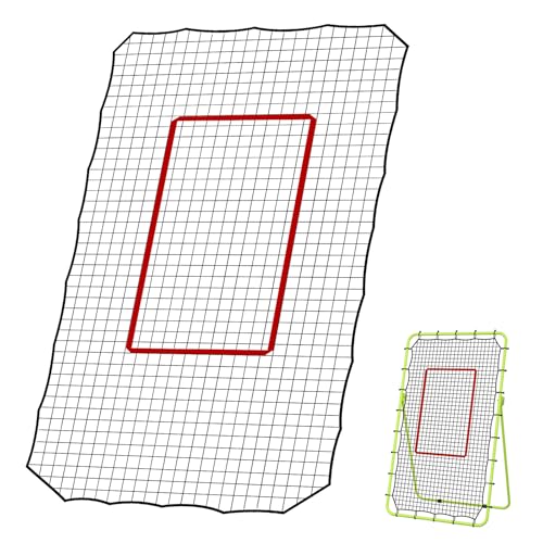 CHAOBING 7x4 FT Rebounder Net, Durable High-Tension PE Netting with Red Belt