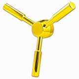 WAH LIN PARTS 3 Spoke Gun Safe Handle Replacement, Gold Finish Heavy-Duty Handle for Safe Box, Gun Safes, Vault Doors, Gun Safes,Fireproof safes and Vault Doors