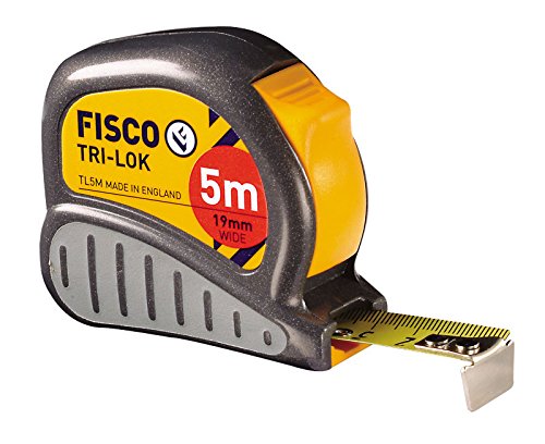 Fisco Tri-Lok - Flexómetro, clase I, con caja ABS y empuñadura de goma, de 5 m x 19 mm Cover