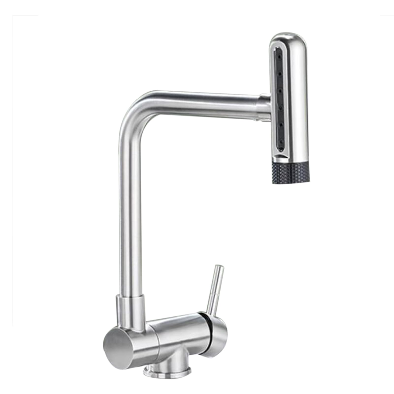 Robinet pliable sous la fenêtre en acier inoxydable brossé de cuisine rotatif LWX
