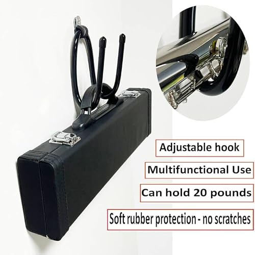 3 Pack Flute Wall Mount Hanger, Flute Wall Hanger Holder Flute Shelf Flute Display Rack - Keeps your instrument within easy reach to play more often;Keeps instrument away from curious pets - Thumbnail 4