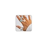 ONBRIG Chunky Rings for Women Adjustable Stackable Rings for Women Thick Ring Trendy Statement Ring Dainty Chunky Jewelry