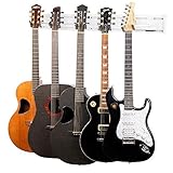 String Swing Guitar Wall Mount Rack  Holds 5 Acoustic, Electric or Bass Guitars SW5RL-W-K
