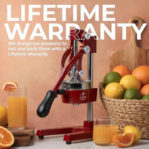 Image of Zulay Kitchen Cast Iron Juicer - Heavy Duty Manual Juicer with Detachable Strainers for Easy Cleaning, Orange Juice Press for Citrus Fruits, Perfect for Bartenders, Juice Lovers & Health Enthusiasts