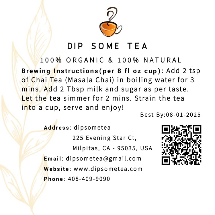 Té chai orgánico 113 g hoja suelta especiado miniatura 5