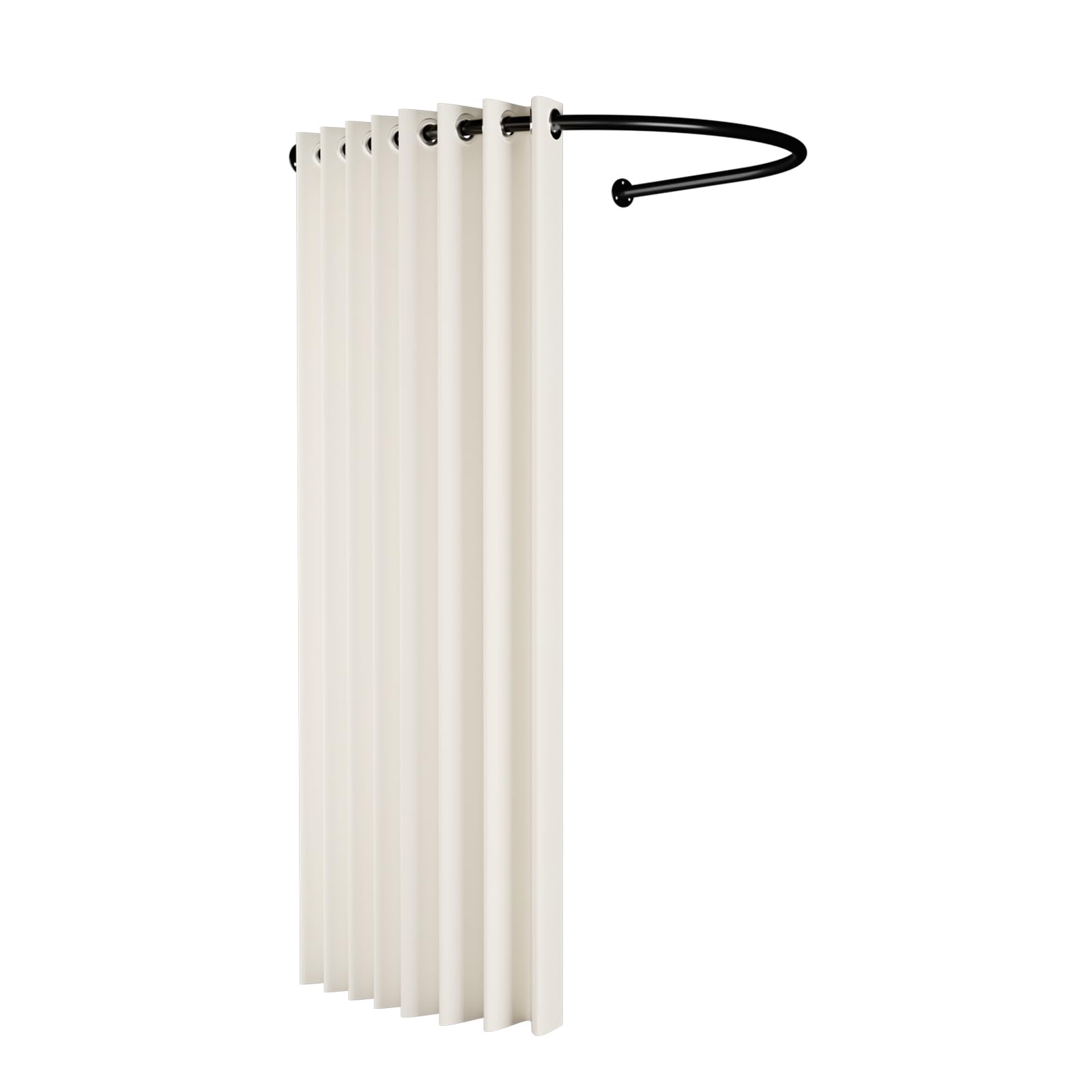 XIMSPHY Changing Room Freestanding Privacy Screen Fabric Simple Changing Room Divider Curtain Changing Tent with U-shaped Rail for Clothing Shop Shopping Mall Office 3 Colours (100 x 95 cm, Beige)