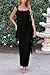 PRETTYGARDEN Women's Summer Long Formal Wedding Guest Dress Sleeveless Ruffle Cocktail Party Maxi Bodycon Dresses (Black,Medium)