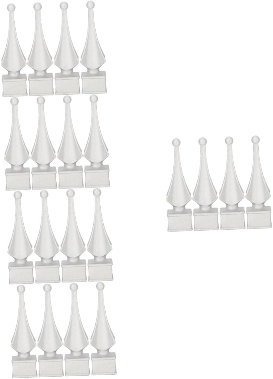 ARTIBETTER 20pcs Aluminum Fence Finials Replacement Caps Point Shape Decorative Toppers for Outdoor Railings High Resistance Easy Installation for Garden Fences