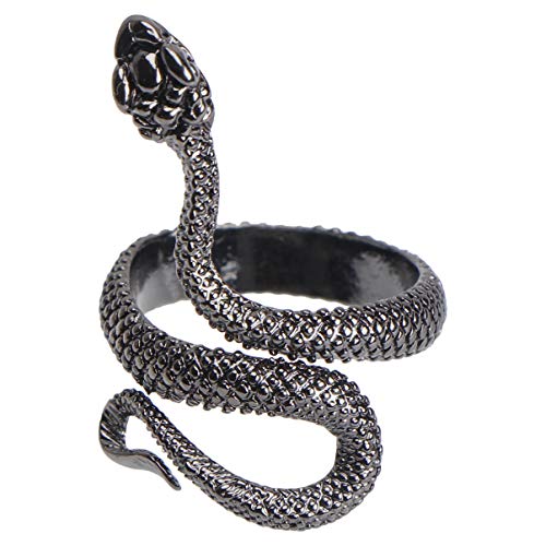 EXCEART Anéis de cobra retrô gótico dedos anéis ajustáveis Anéis de animal joia para mulheres homens