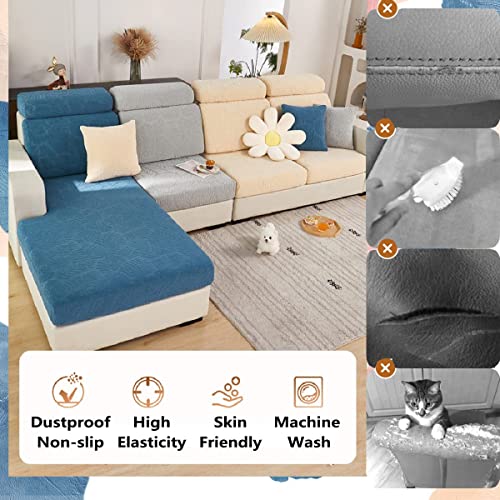 MINGPINHUIUS Sofa Sitzkissenbezug Stretch Sofabezug, Universal Elastisch Sofa Seat Cover, rutschfest Sofa Überzug Schonbezug für Sofakissen L-Förmig Chaiselongue Möbelschutz