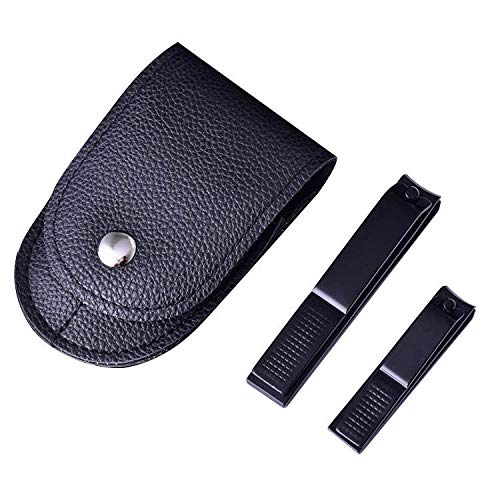 NAIL FACTORY Nail Clipper Set, Toenail & Fingernail Clippers, Sharp and Durable Nail Cutter with Leather Case