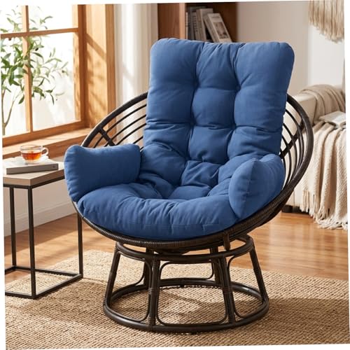 Coussin chaise œuf lavable pour rénover votre siège bleu - 4