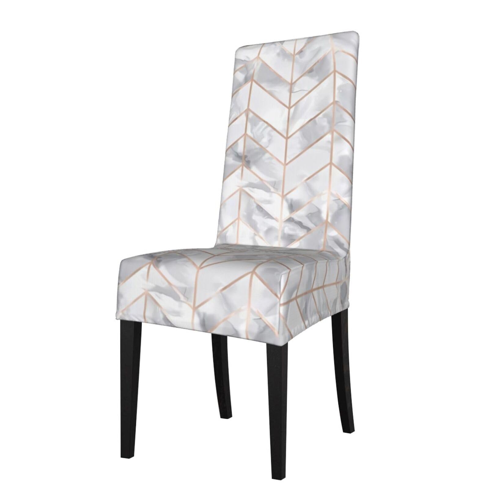 WHJDPP rose gold marble design background Prints Protection Cover for Dining Chair - Stretchy Seat Throw Covers, Wrinkle-Free & Easy Care for Hotel, Wedding & Home Dining Chairs