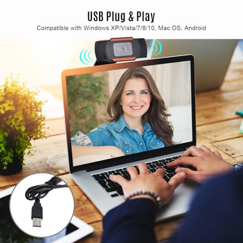 Câmera de videoconferência 720P HD Webcam Câmera de computador com microfone de redução de ruído USB