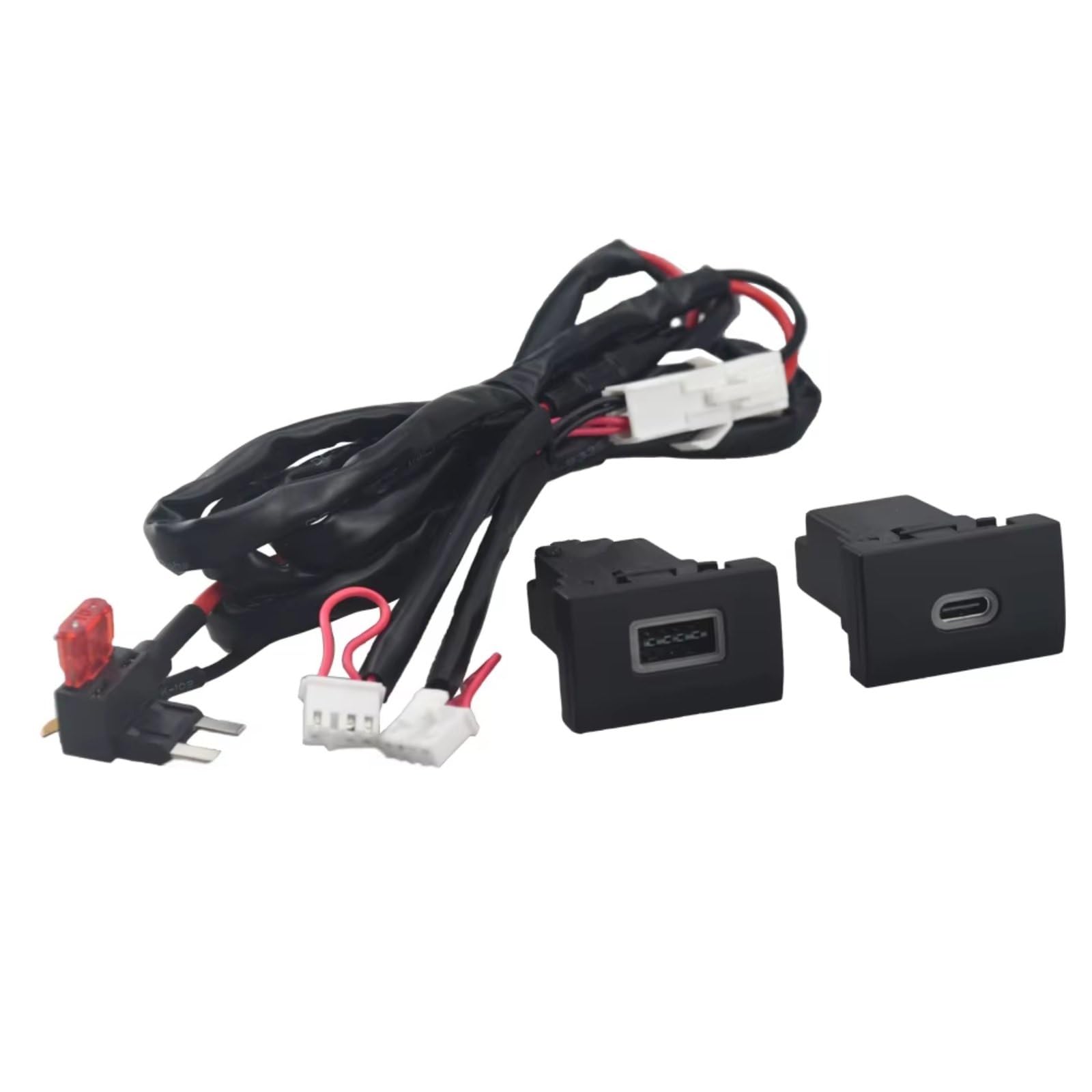 Puerto USB Consola Central Compatible Con VW Para Polo 2011-2013 Adaptador Carga Teléfono Automático Coche Rápido Cargador QC3.0 Para Tipo C Puerto USB Coche