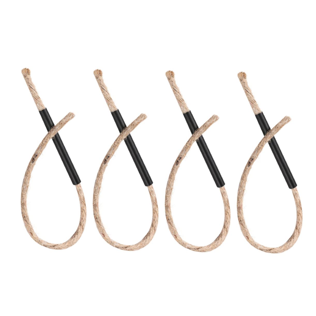 BESTonZON 4Pcs Fire Starter Rope with Handle Durable Outdoor Camping Accessories for Survival Use Easy to Use Wax Wicks for Hiking and Adventure
