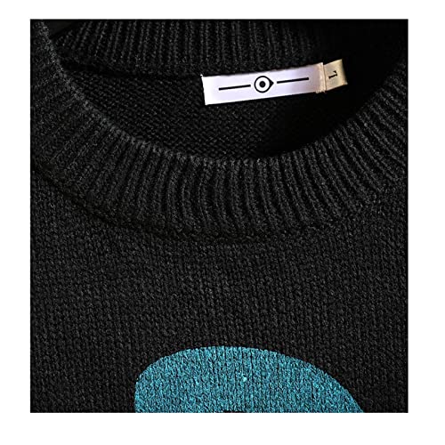 (Wool) Sweater Fashion Harajuku Sweater Men's Hip Hop Streetwear Pull Oversized Long Sleeves Pullover Sweater(C3,XL)4