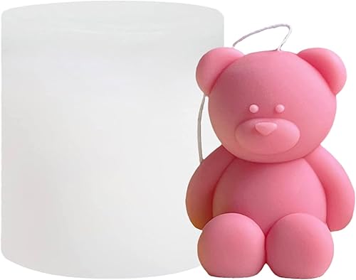 Molde de silicona de oso 3D para hacer jabón y velas artesanales de bricolaje, tamaño pequeño