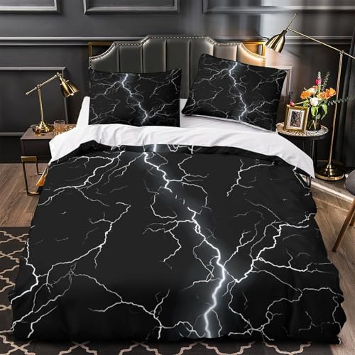 DAZBDEOCK Juego de ropa de cama de 3 piezas con diseño 3D impreso para decoración de habitación, con cremallera, funda de edredón súper suave, duradera, lavable a máquina, para niños, adolescentes y