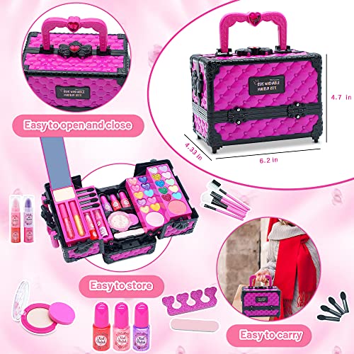 Aimiffy SGL-MK01 Kids Makeup Kit For Girl - Washable Makeup Toy For Girls, Little Girls Make Up Set Safe & Non Toxic Makeup For Toddlers Children Princess thumb #4