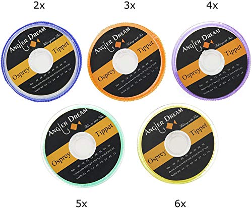 Anglerdream 2 3 4 5 6X Tippet Line Clear Nylon 50M /55Yds Fly Fishing Tippet Line With Tippet Holder #TOP2