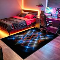 LzreXnvoFxg Gaming Teppich Waschbarer, 3D Teppich Jugendzimmer Jungen, Gamer-Teppiche für Schlafzimmer E-Sport Teppich für Spielzimmer rutschfest Gaming Stuhlmatte für Gaming Zimmer Deko 180 x 210 cm – Ansicht 5