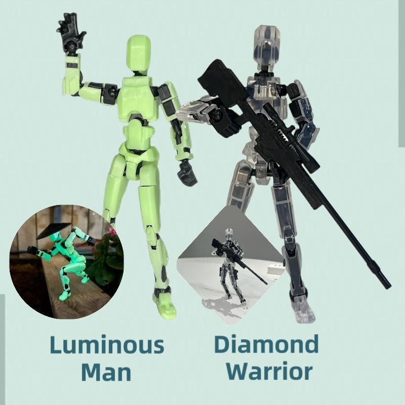 (assembly completed) 10 packs titan13 action figure set, dummy 13 3d printed actionfigure toy gifts for kids, robot 13 action figure full body mechanical doll christmas birthday gift for boys girls