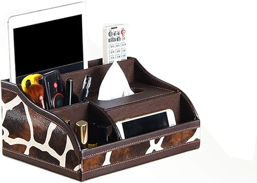 Viewlite - Caja de pañuelos multifuncional en forma de arco, de piel sintética, para lápices, soporte para control remoto, oficina, papelería,