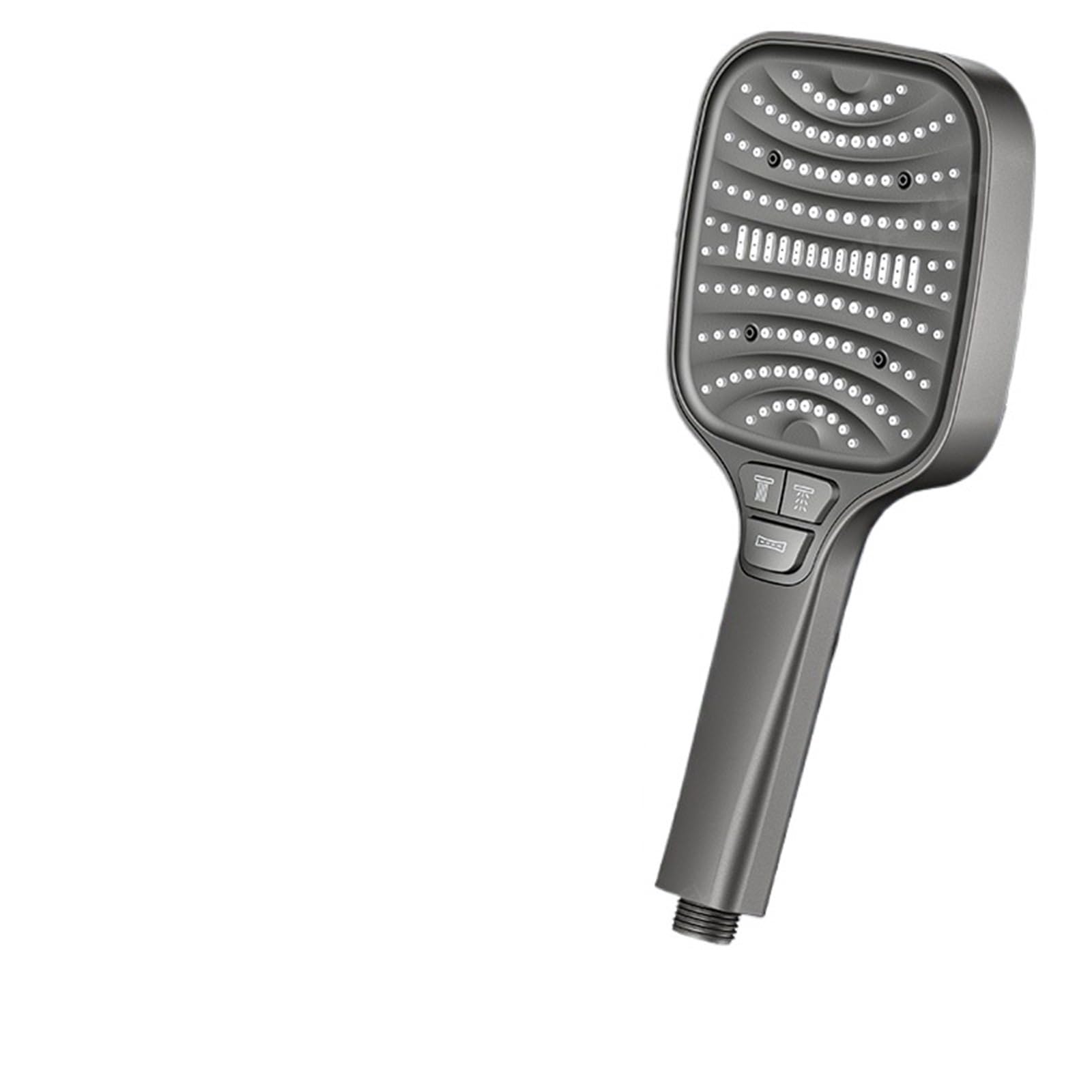 Shower Head Adjustable 8 Mode Rainfall Large Flow Showerhead High Pressure Water Saving Mixer Bathroom Accessories Suitable for Showering(Grey Shower)