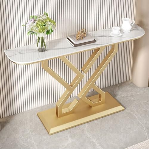 Mesa de sofá moderna para salón que optimiza espacios alargados