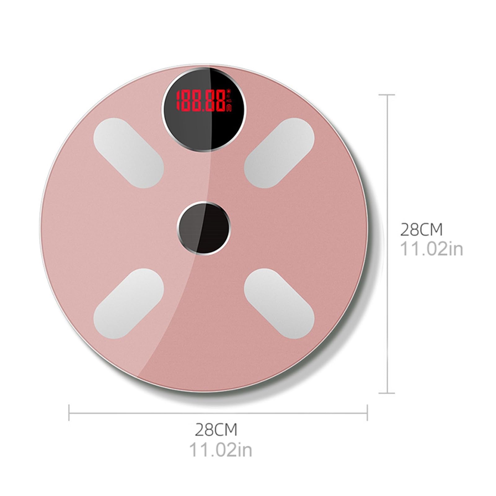 Bilancia For Grasso Corporeo Bluetooth BMI Elettronica Intelligente Digitale A LED For Pesare Il Corpo Da Bagno Preciso E Facile Da Leggere(Pink)