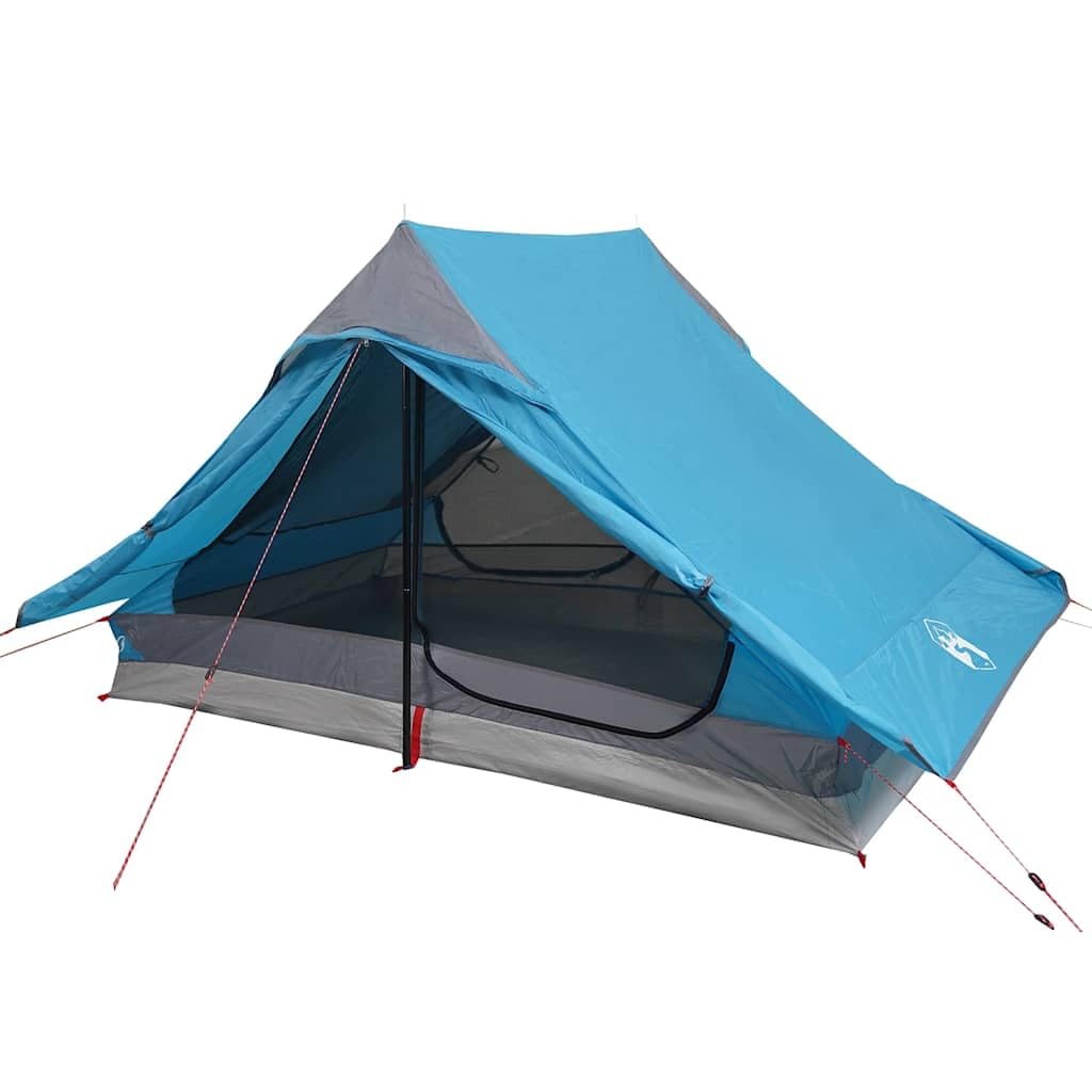 Wasserdichtes Campingzelt für 2 Personen mit abnehmbarem Doppeldach, leicht und tragbar, einfach zu montieren mit Fiberglasstangen und E-Port für Stromzugang.