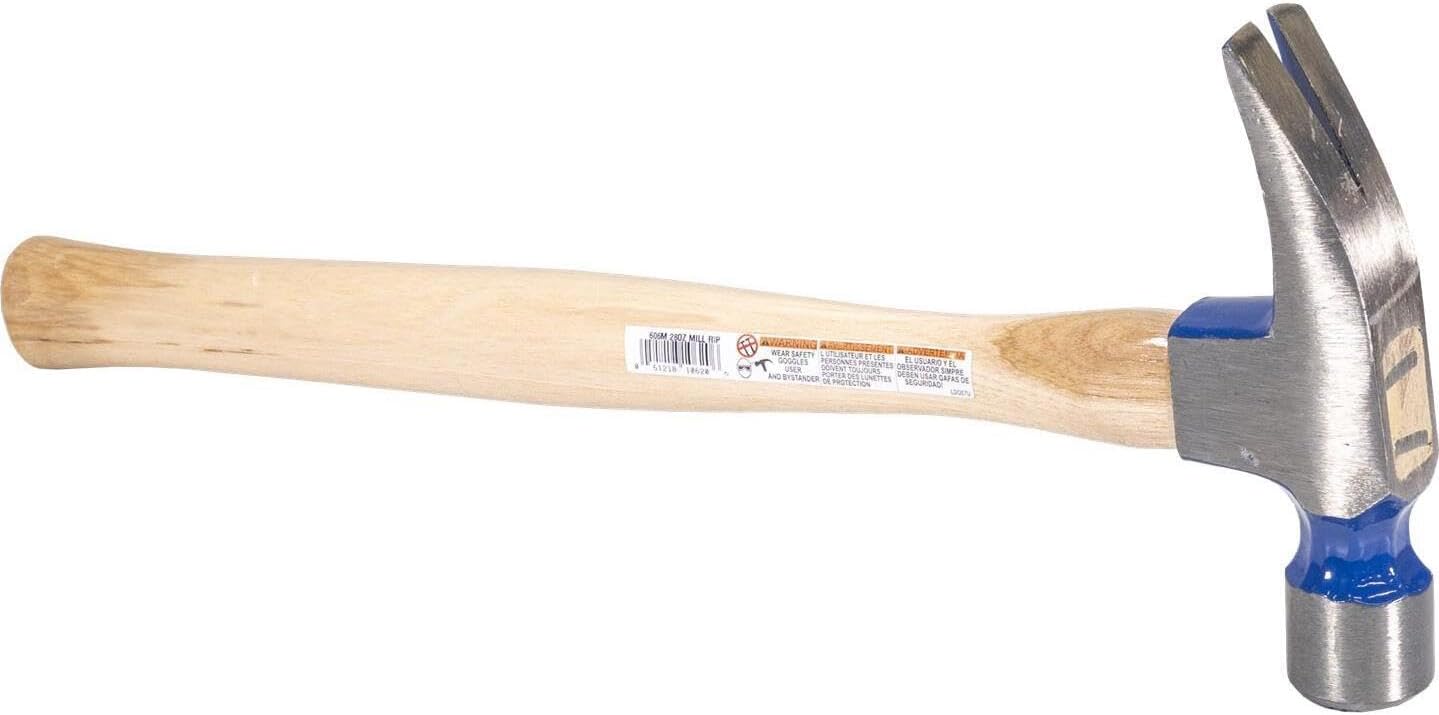 Vaughan 106-20 28-oz Milled Face Super Framing Professional Rip Hammer with 18" Straight Hickory Handle (606M)