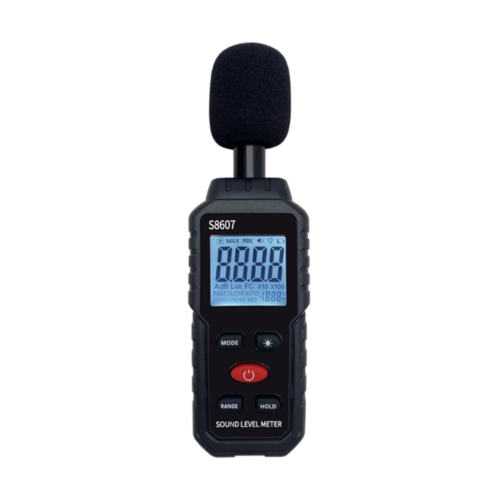 medidor de decibelios, Instrumento de medición audio 30-130 dB con alarma