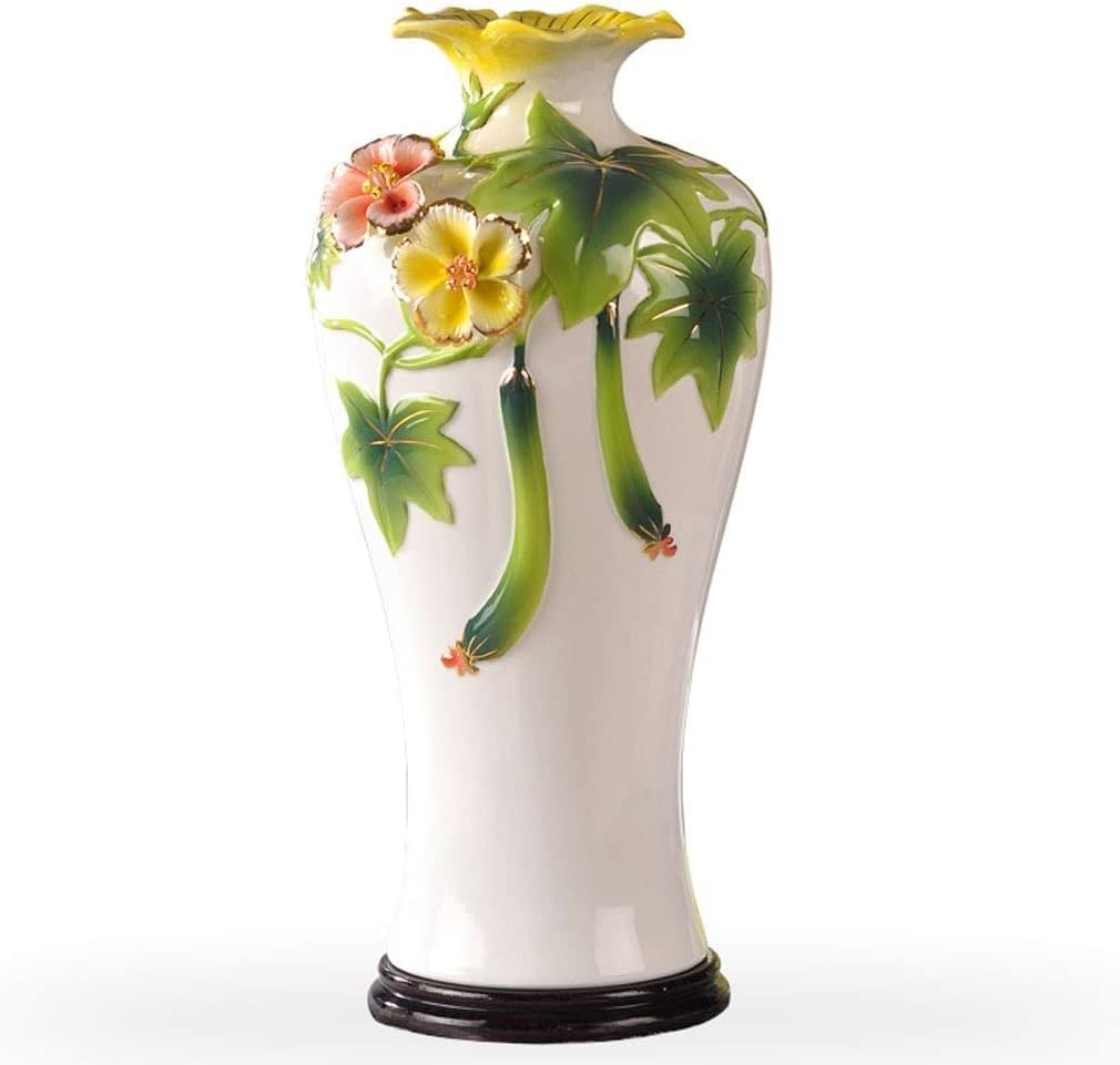 Vase Tabletop Flower Jingdezhen Pastoral Style Three-Dimensional Ceramic Decoration Living Antique Craft Creative Vases