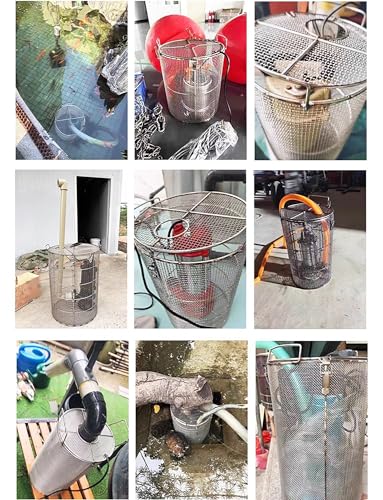 Cubierta de filtro de bomba de acero inoxidable, bomba de sumidero para evitar obstrucciones al aire libre, barrera de malla de 1 mm para tanques sépticos de granja