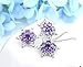 GFDay Girls Elsa Frozen Crystal Snowflake Necklace Purple Pendant For Gift