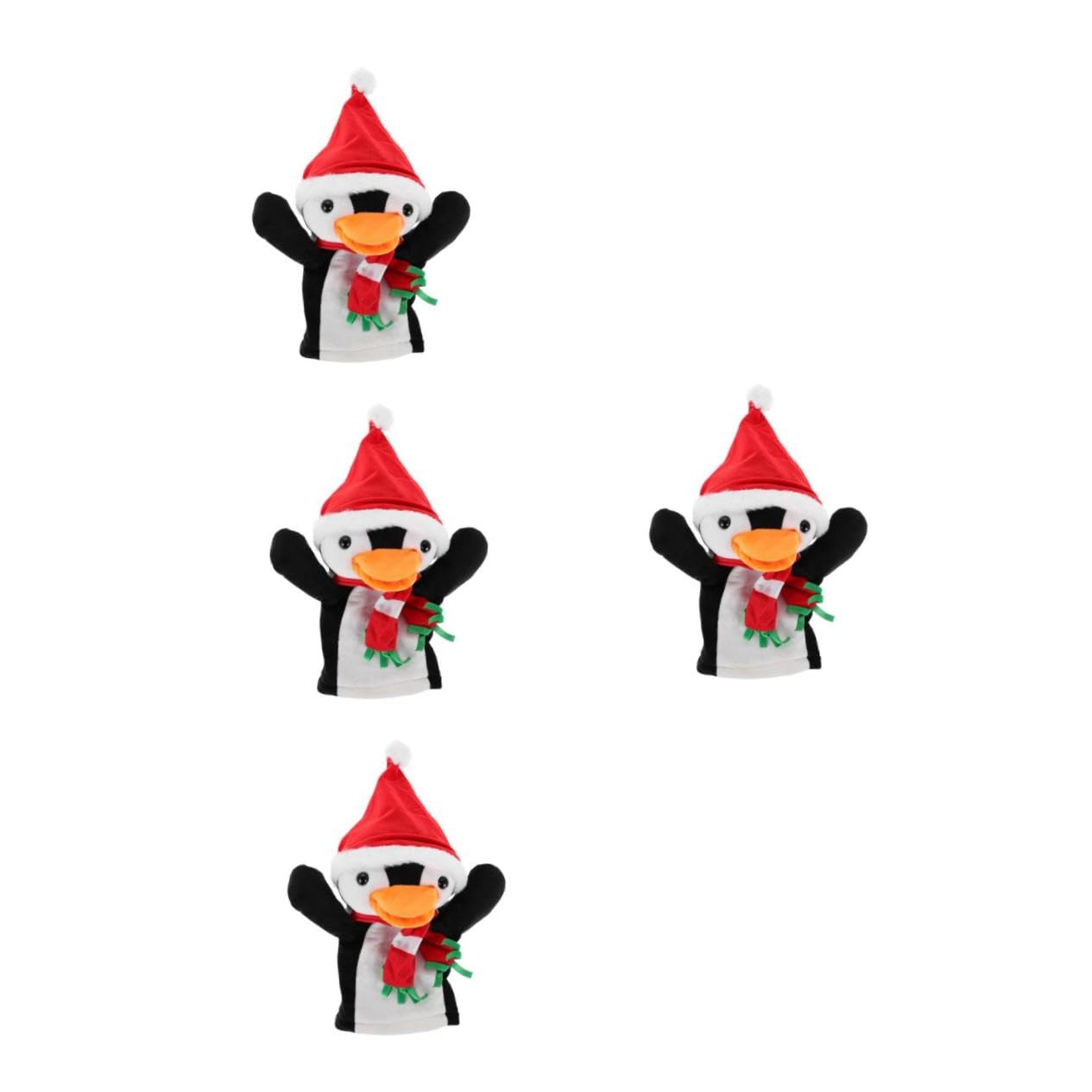 FRCOLOR 4 Marionetta Mano Natalizio Morbido Peluche per Burattino Dito Simpatico per Giochi Interattivi e Narrazione Tema