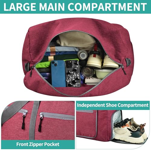 Image of Dimayar 40L Foldable Duffle Bag, Travel & Weekender, Overnight, Gym