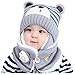 YONKINY Conjunto de Bufanda y Gorro de Punto para Bebe Niño Niña Linda Suave Sombrero Otoño Invierno Caliente Gorro con Bufanda de Lana Beanie Hat (Gris)