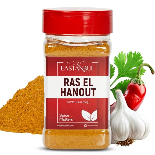 Eastanbul Ras El Hanout Spice, 5.3oz, Meat Seasoning, All-in-One Ras El Hanout Moroccan Spice Blend...