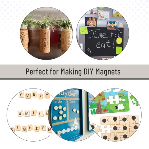 Image of Mr. Pen- Self Adhesive Magnet Dots, 120 pcs, Flexible and Extra Thin | 1.2 inch Diameter x 0.07 inch Thickness, Magnetic Dots with Adhesive Backing, Perfect for Crafts, DIY Projects & Decorative Magnet