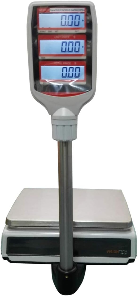 Promo 40% OFF VisionTechShop TVP-30P Price Computing Scale with Pole Display, Lb/Oz/Kg Switchable, 30lb Capacity, 0.005lb Readability, NTEP Legal for Trade COC #19-038 One-Day Sale: Up to 40% Off VisionTechShop TVP-30P Price Computing Scale with Pole Display, Lb/Oz/Kg Switchable, 30lb Capacity, 0.005lb Readability, NTEP Legal for Trade COC #19-038