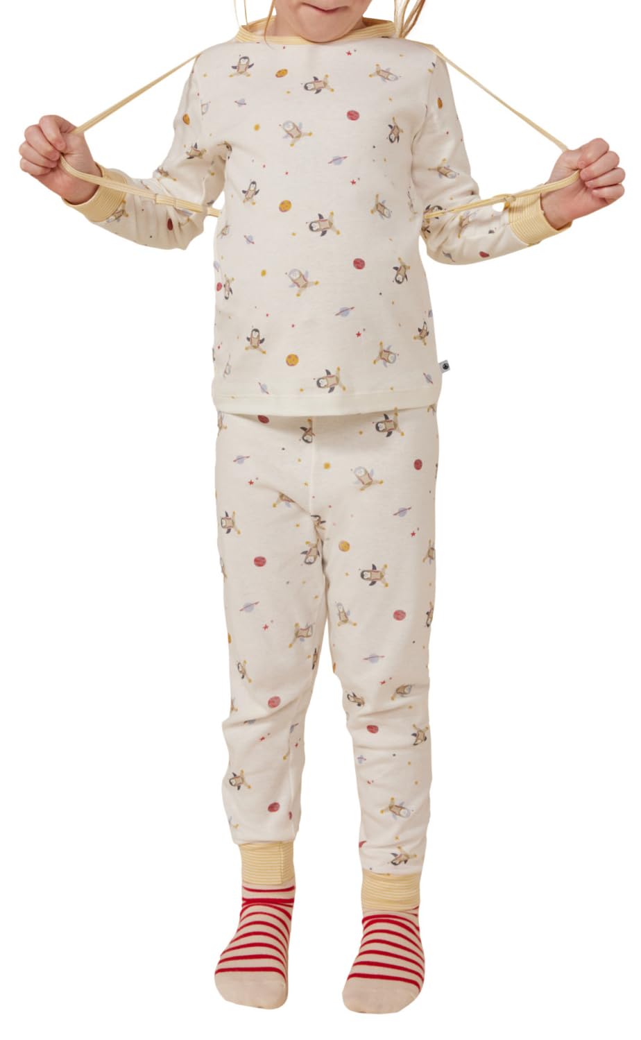 Petit Bateau Mädchen A0b82 Langarm-Pyjama und Maske (1er Pack)