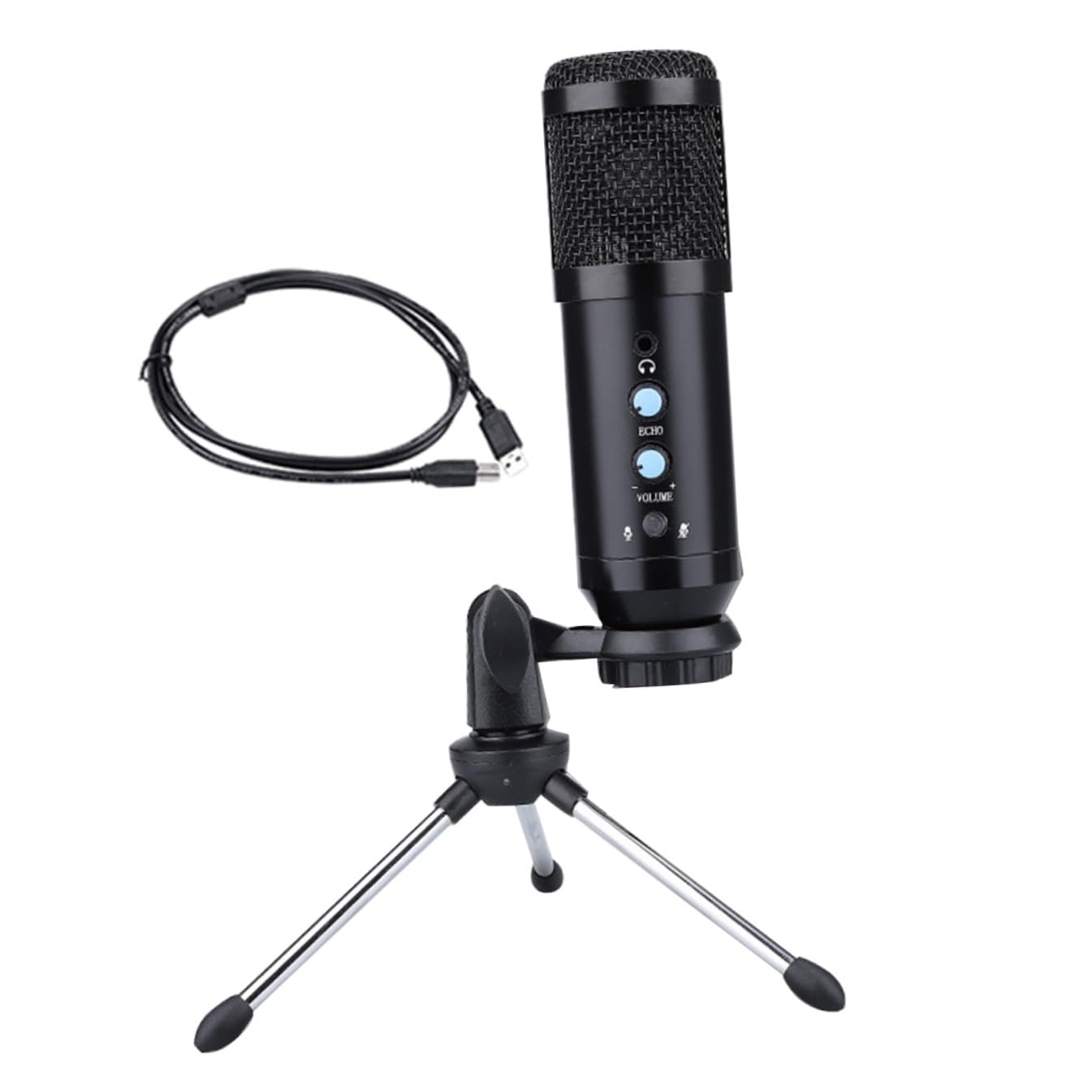 Mipcase 1Satz USB Kondensatormikrofon mit Stativ Professionelles Computermikrofon für Gaming Podcasting Musikproduktion Hochwertige Stimmwiedergabe Kompatibel mit PC Tablet