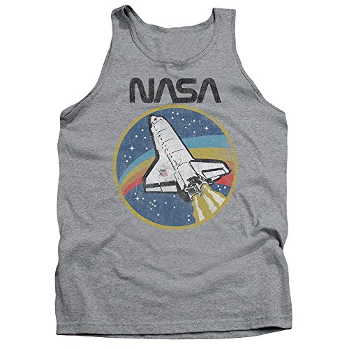 NASA Shuttle Unisex Adult Tank Top for Men and Women Athletic Heather