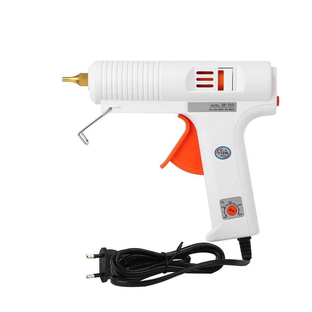 DEWIN Hot Silicone Gun, Mini Hot Glue Gun 110W Professional Adjustable Temperature Hot Glue Gun Hot Melt Repair Tool Craft (EU Plug)